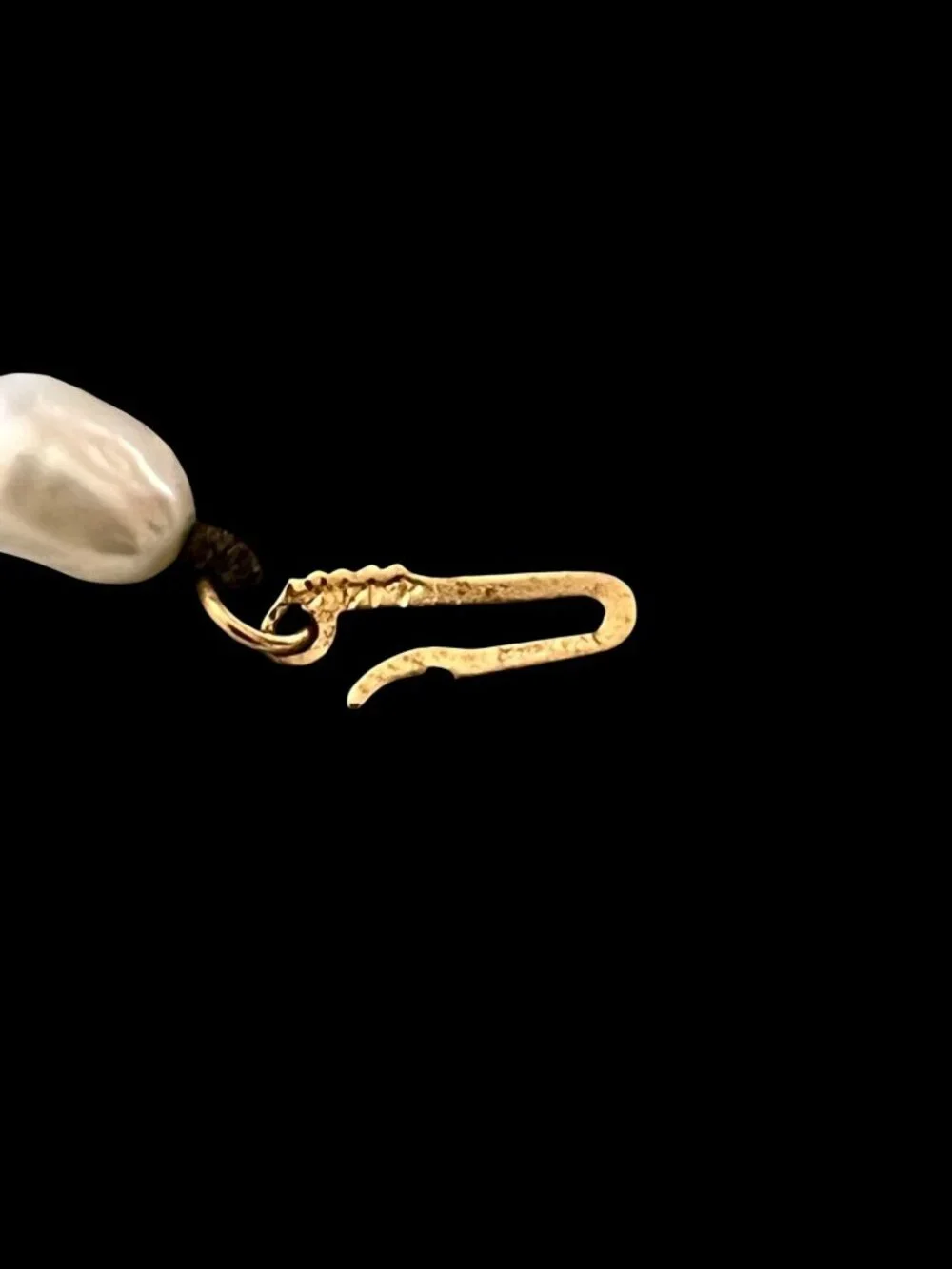14k Gold Clasp Baroque Freshwater Pearl Necklace Hand-Knotted Classic Style 34.5 - Picture 8 of 9